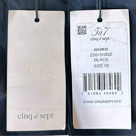Cinq a Sept - NWT, Women’s ‘Ava’ Dress, Grommet Details, Mini - Black, Size 00 - Picture 10 of 15